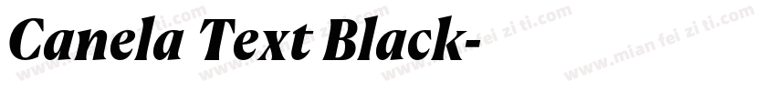 Canela Text Black字体转换